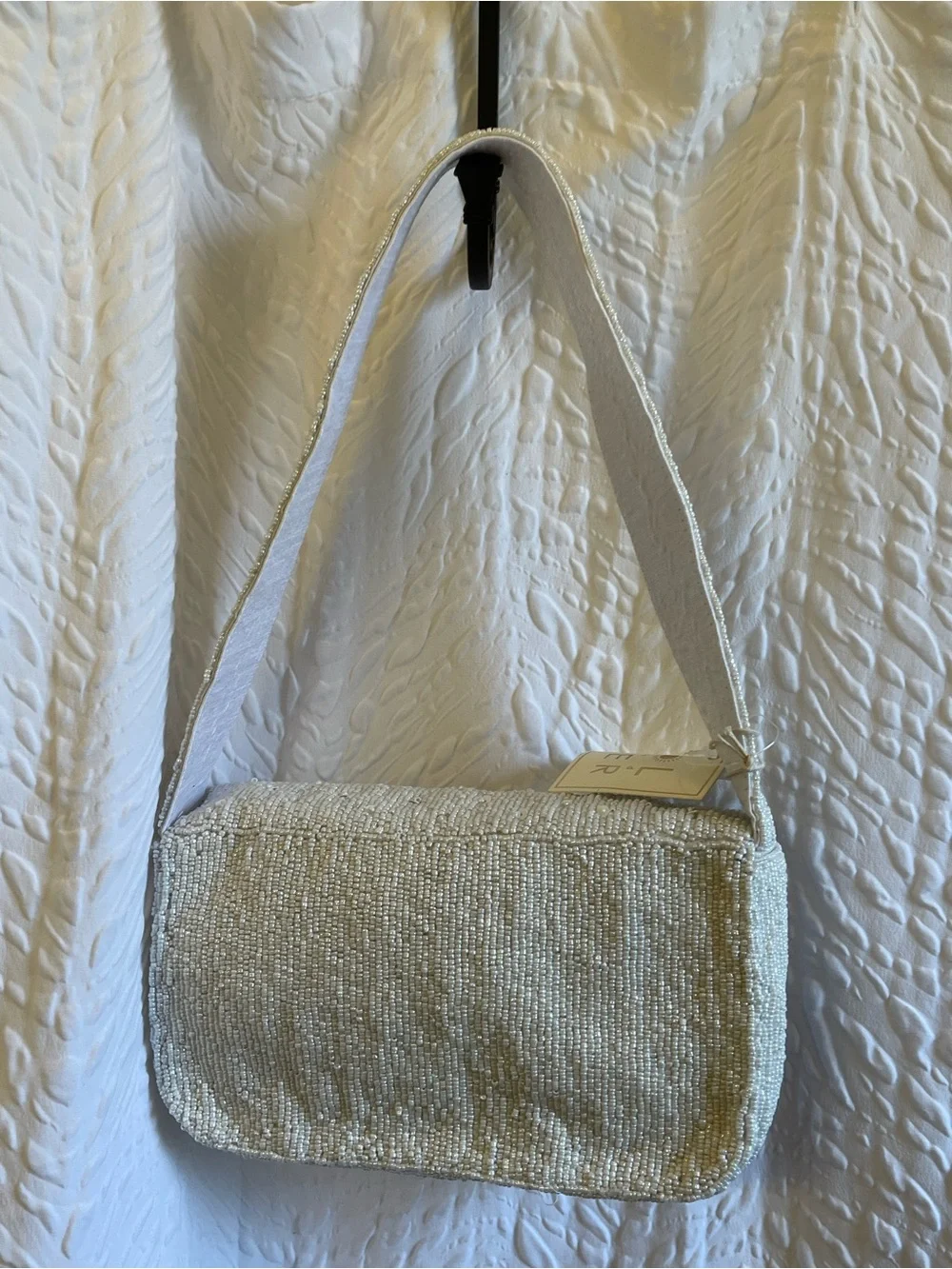 Sol & Mer White Beaded Ice Cream Truck Shoulder Bag - NWT **